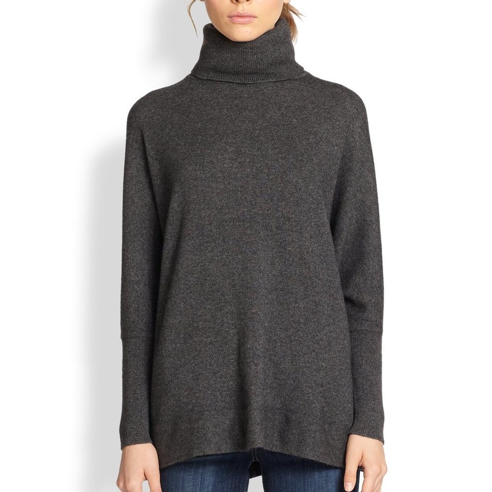 Joie Wool Cashmere Grey Turtleneck Sweater S